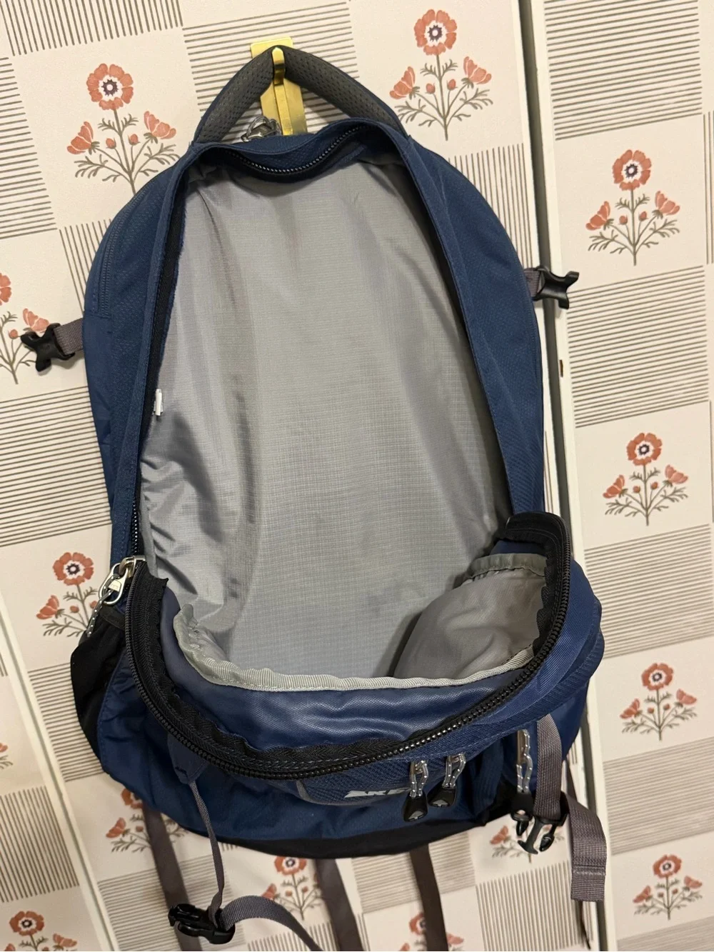 REI Men's Dark Blue Hiking Backpack with Gray Accents